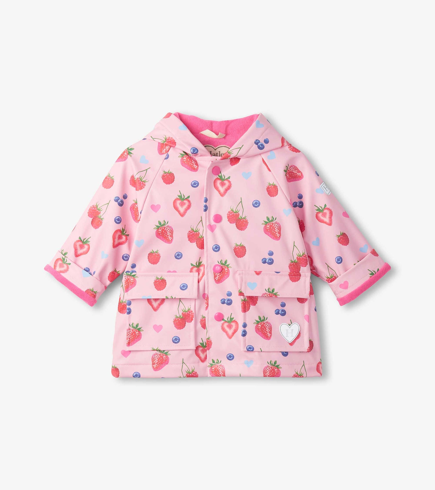 Hatley Baby &amp; Toddler Girls Summer Berries Button-Up Rain Jacket