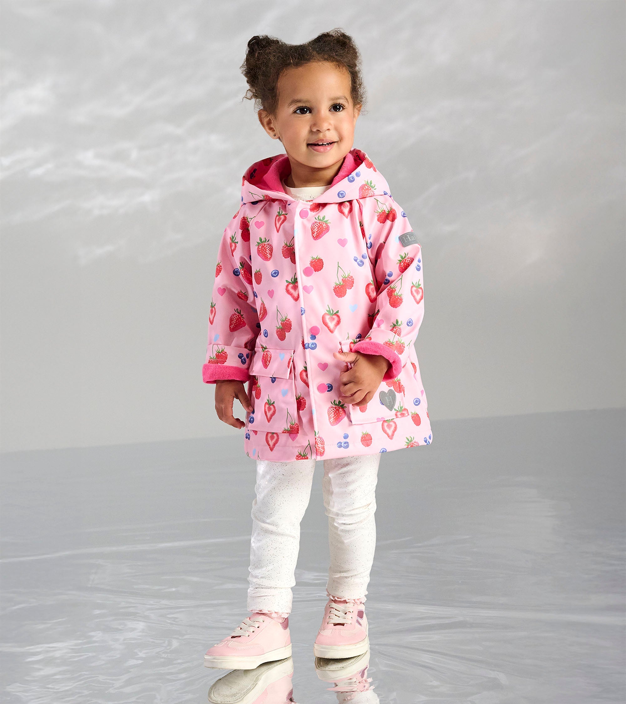 Hatley Baby &amp; Toddler Girls Summer Berries Button-Up Rain Jacket