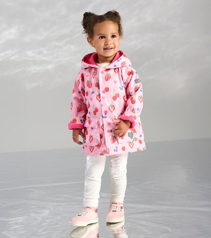 Hatley Baby &amp; Toddler Girls Summer Berries Button-Up Rain Jacket