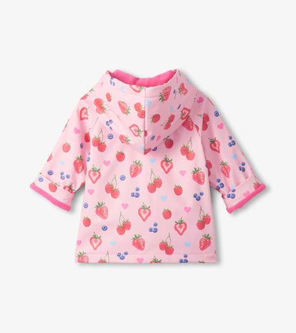 Hatley Baby &amp; Toddler Girls Summer Berries Button-Up Rain Jacket