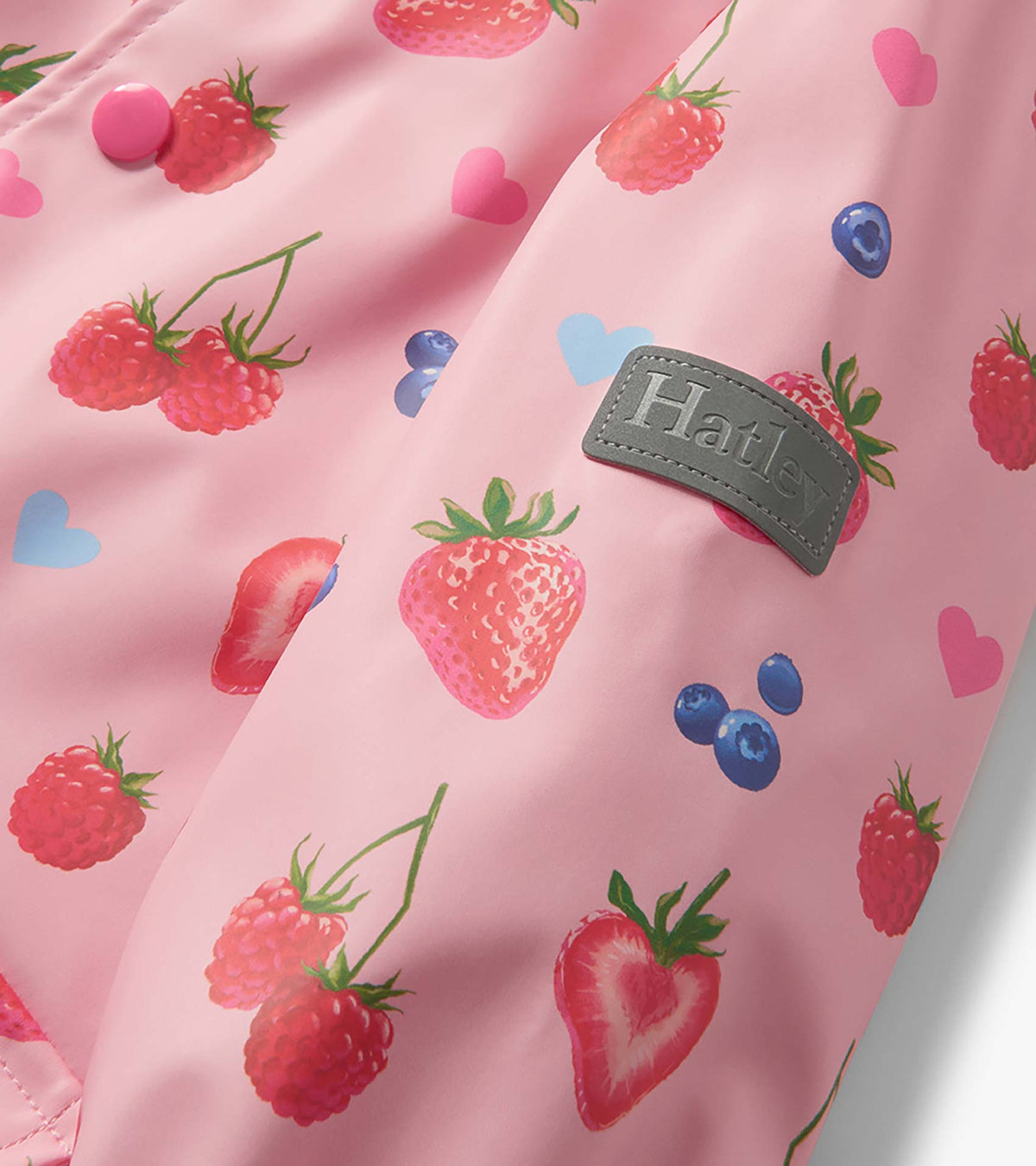 Hatley Baby &amp; Toddler Girls Summer Berries Button-Up Rain Jacket