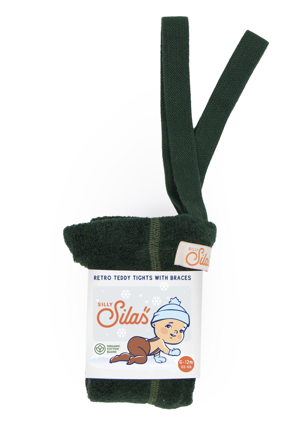 Silly Silas Teddy Dark Forest Green Footed