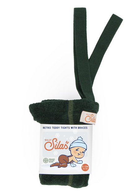 Silly Silas Teddy Dark Forest Green Footed