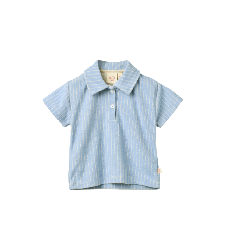 Flöss Nohr Shirt - Bright Blue Stripe