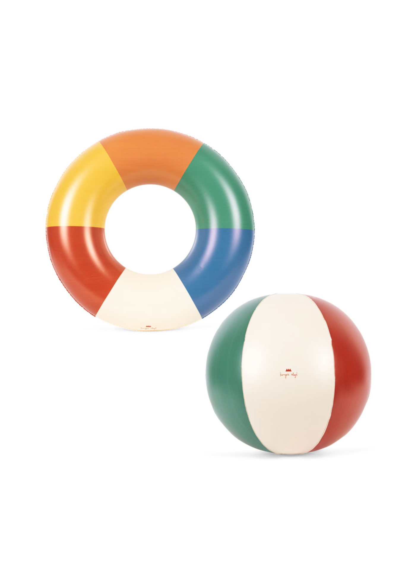 Konges Sløjd Swim Ring &amp; Beach Ball Set – Multi