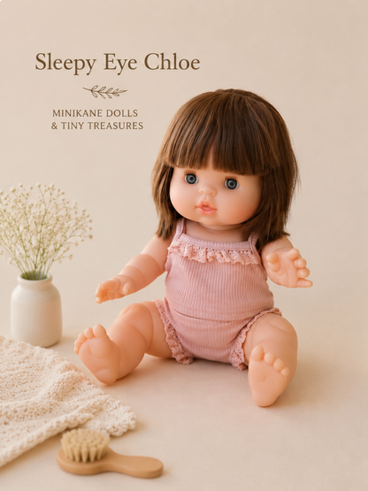 Minikane Doll | 13" Sleepy Baby Girl Doll - Chloe