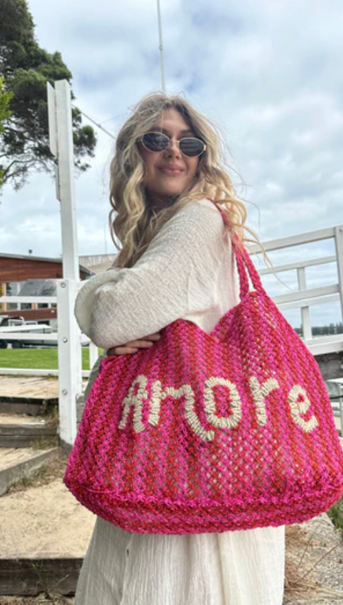 The Jacksons Amore Jute Tote Bag-Dora