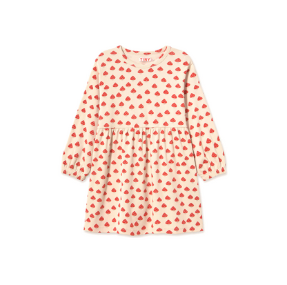 Tinycottons Mini Mushrooms Rib Dress in Ivory