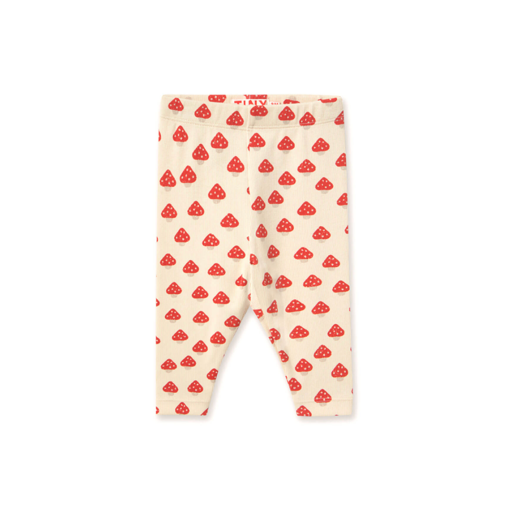 Tinycottons Mini Mushrooms Rib Baby Pants - Ivory