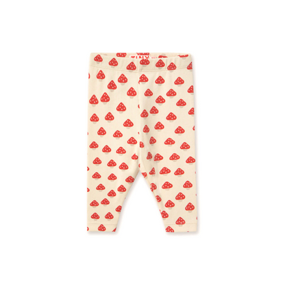 Tinycottons Mini Mushrooms Rib Baby Pants - Ivory