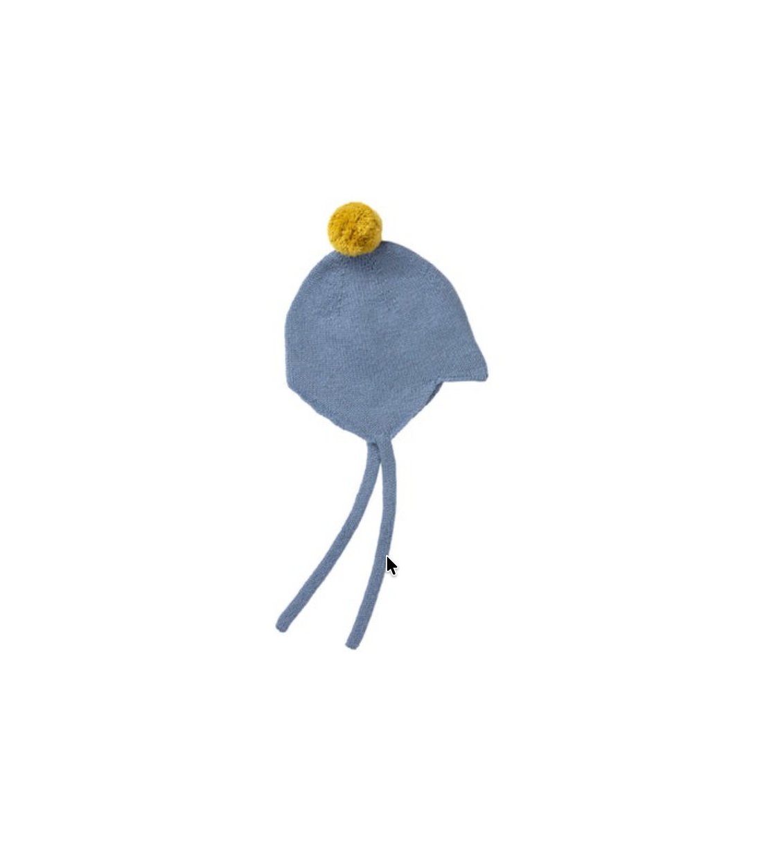 Rosie Sugden Cashmere Baby Bonnet, Mermaid with Gold Dust Pom-Pom