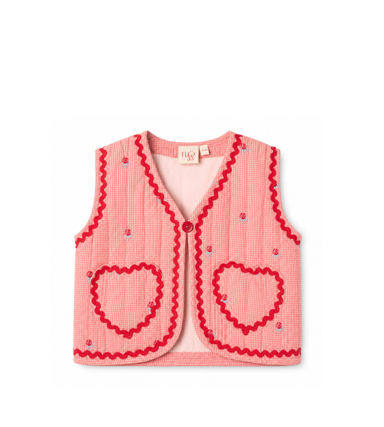 Flöss Sonja Vest - Pink Rose Gingham