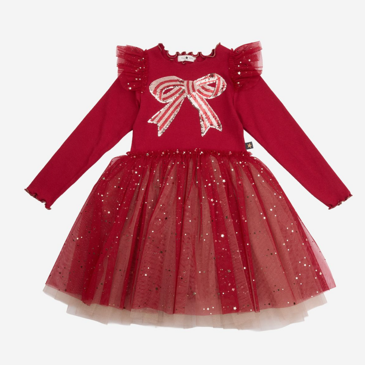 Petite Hailey Holiday Bow Tutu - Red