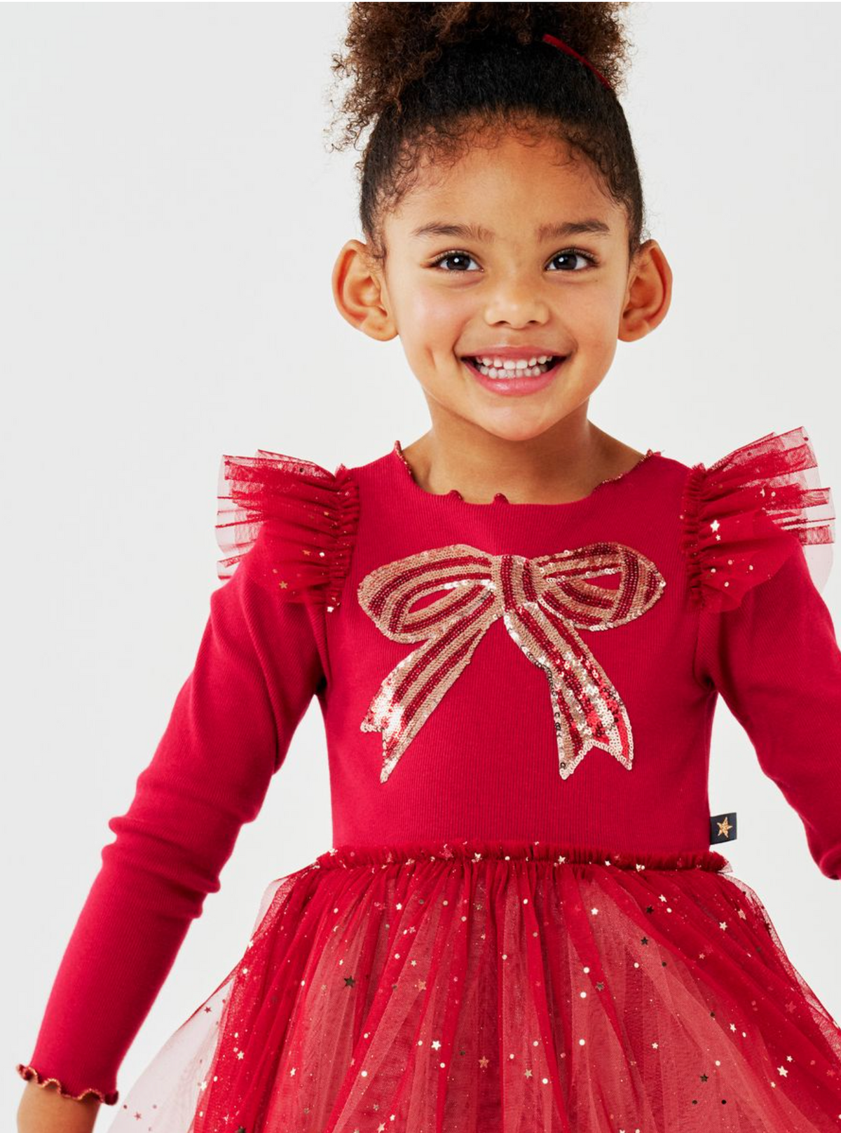 Petite Hailey Holiday Bow Tutu - Red