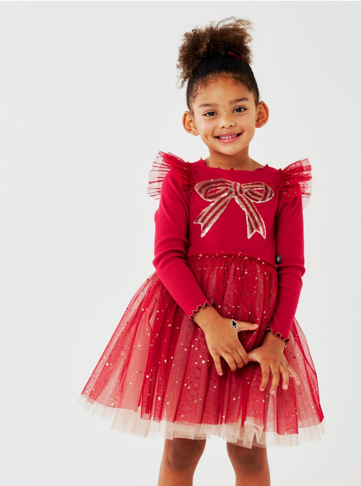 Petite Hailey Holiday Bow Tutu - Red