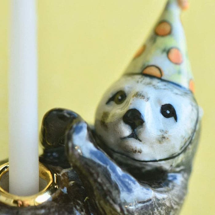 Camp Hollow Otter Cake Topper Candle Holder