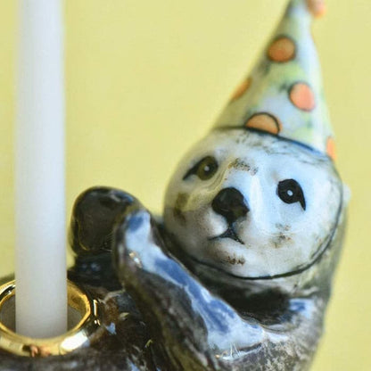 Camp Hollow Otter Cake Topper Candle Holder