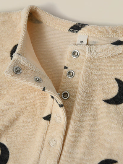 Organic Zoo Pebble Midnight Terry Beach Romper