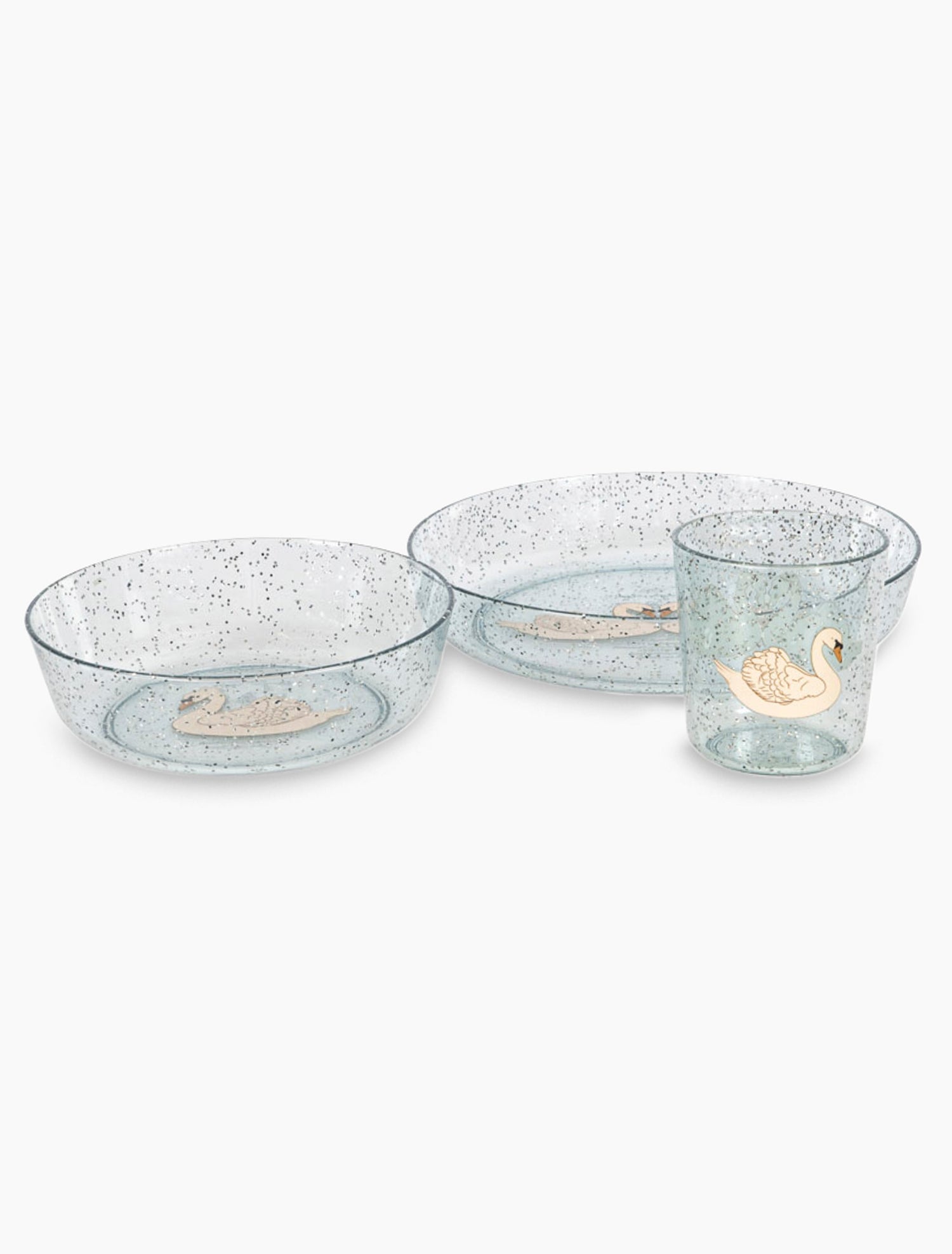 Konges Sløjd Sparkly Dinner Set - Swan Blue