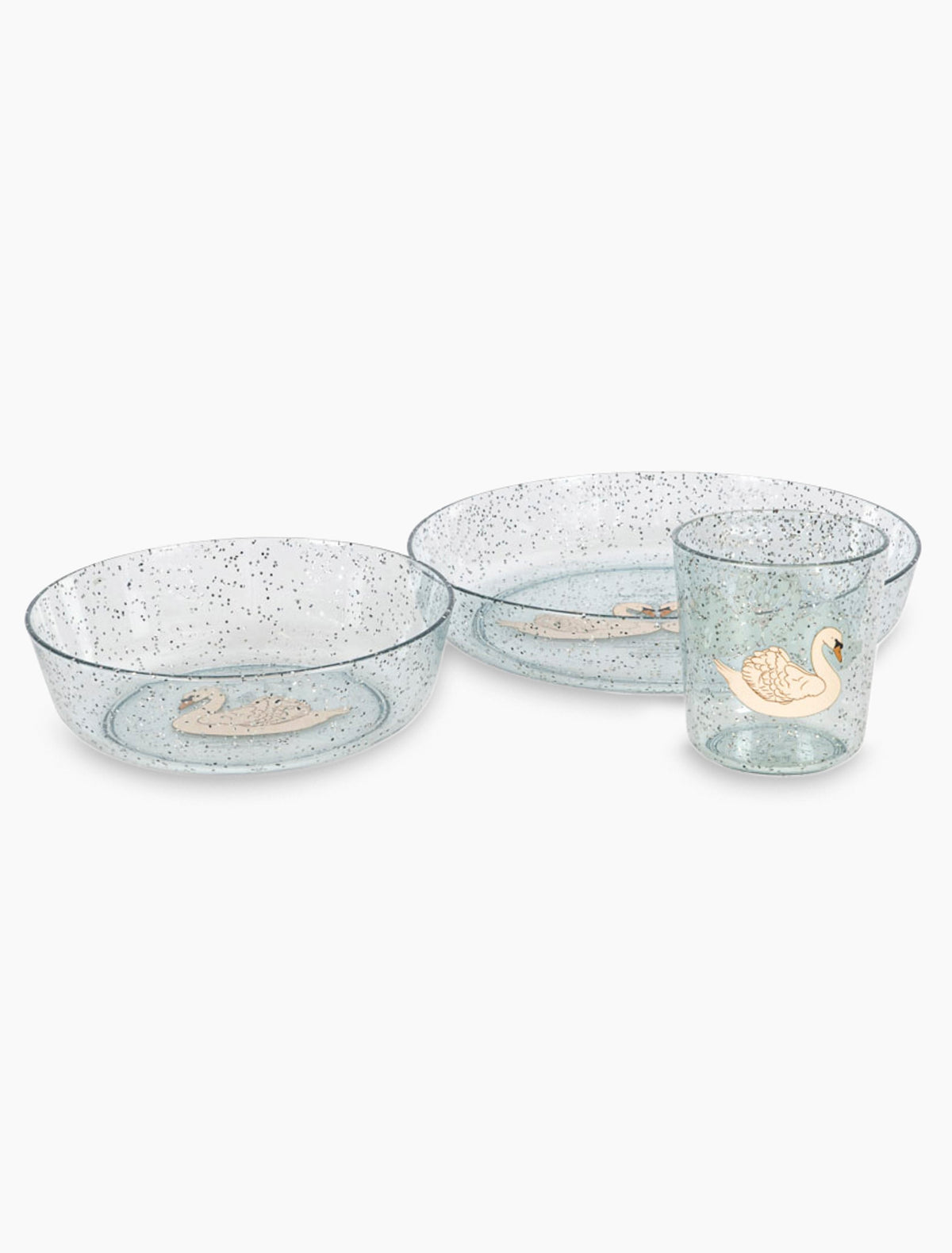 Konges Sløjd Sparkly Dinner Set - Swan Blue