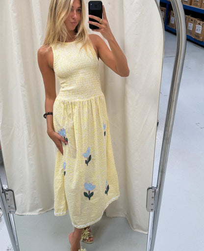 Sissel Edelbo Svea Dress - Yellow Stripes