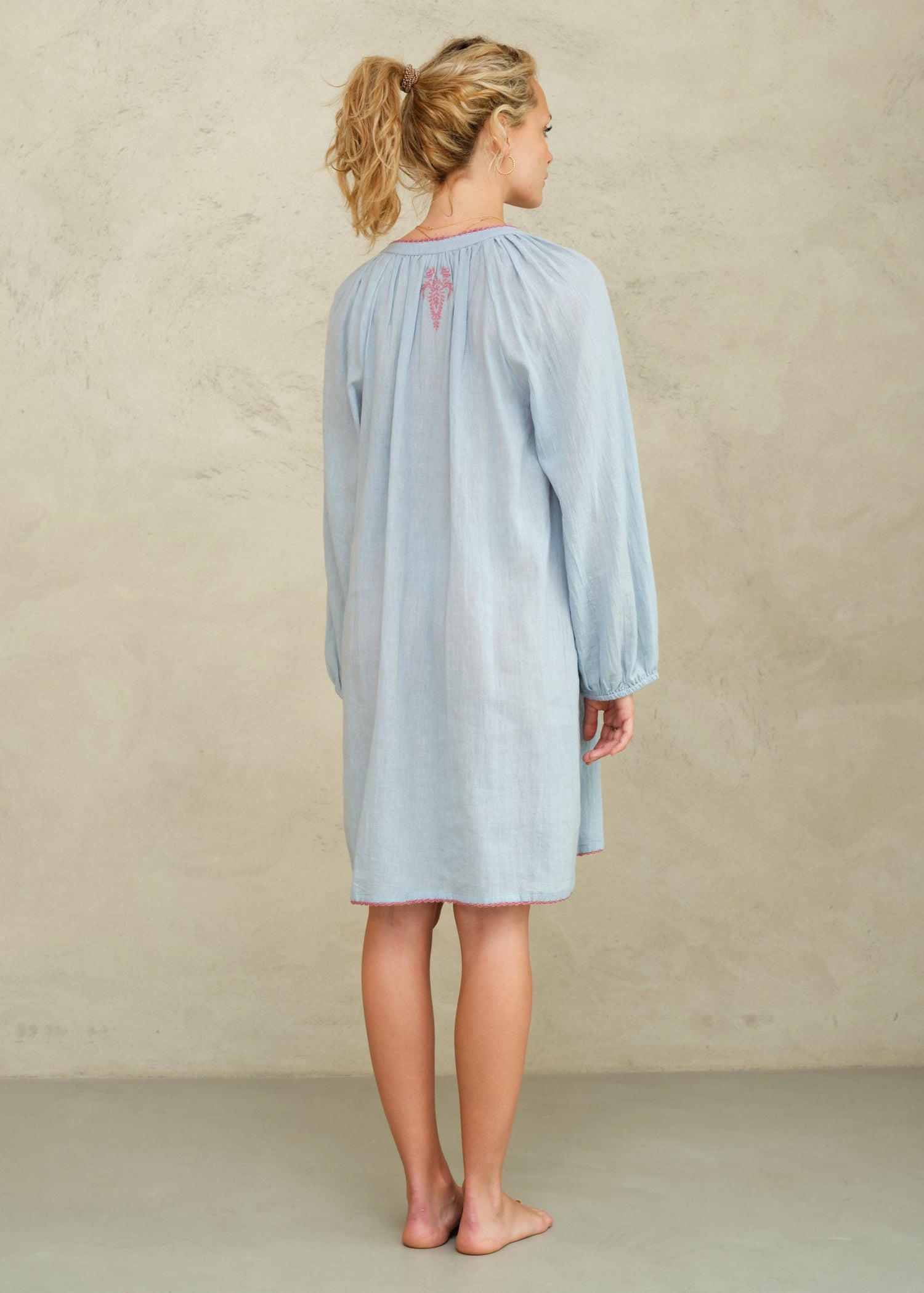 M.A.B.E Talia Kaftan - Lt Blue/Rose