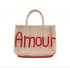 The Jacksons Amour Jute Tote Bag – Natural & Scarlet