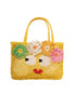 The Jacksons Raffia and Jute Beach Tote Bag in Sun-Kissed Yellow, a lightweight woven tote perfect for beach days, vacations, and everyday summer outings.