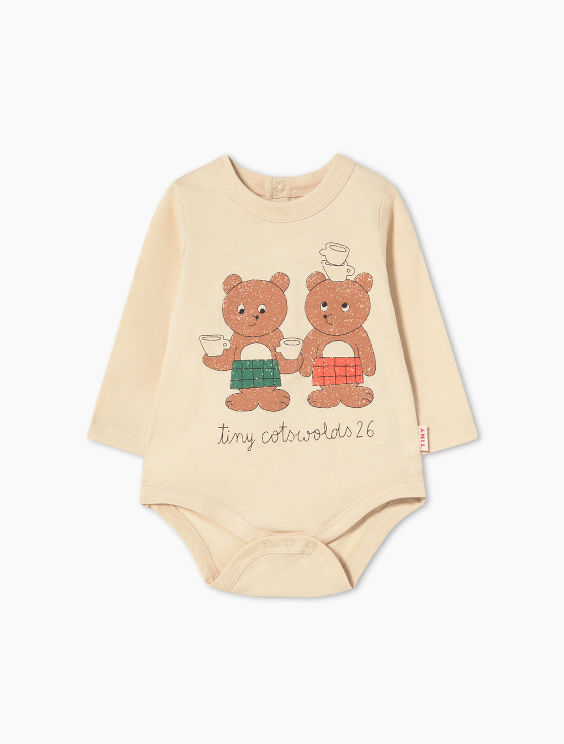 Tinycottons Tiny Tea Room Graphic Bodysuit in Vanilla