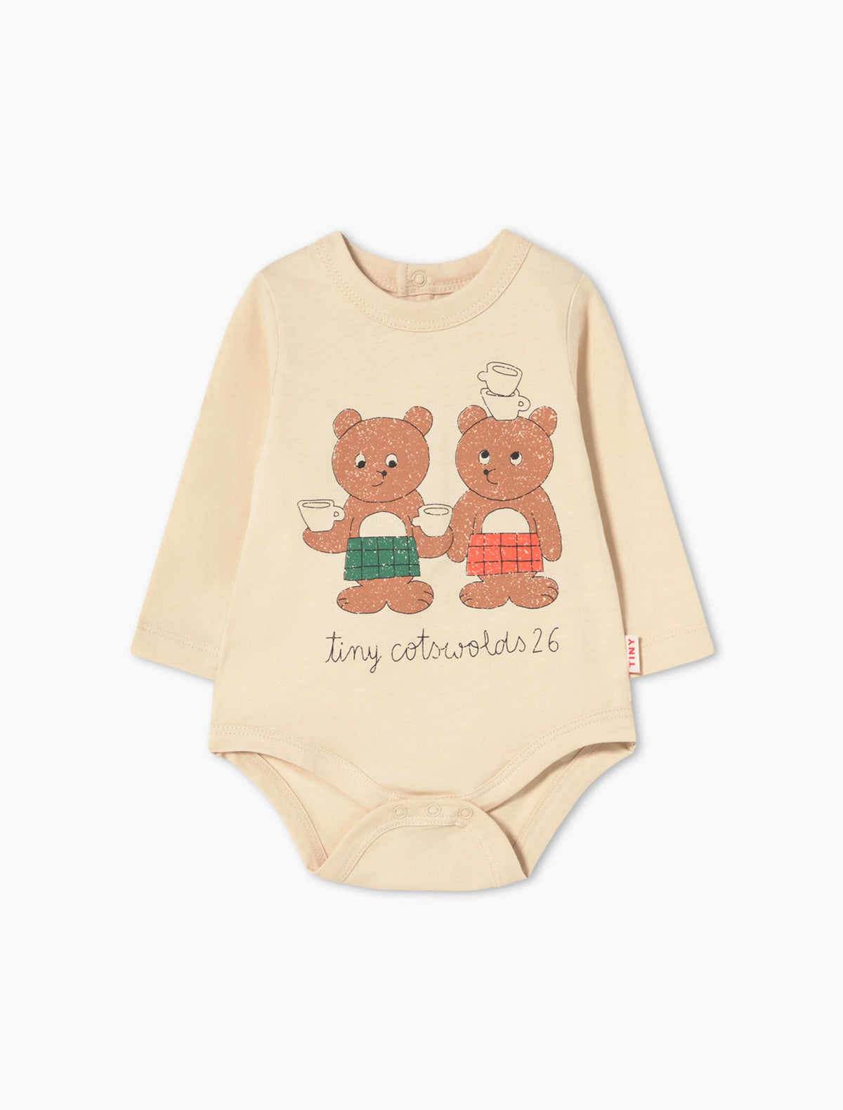 Tinycottons Tiny Tea Room Graphic Bodysuit in Vanilla
