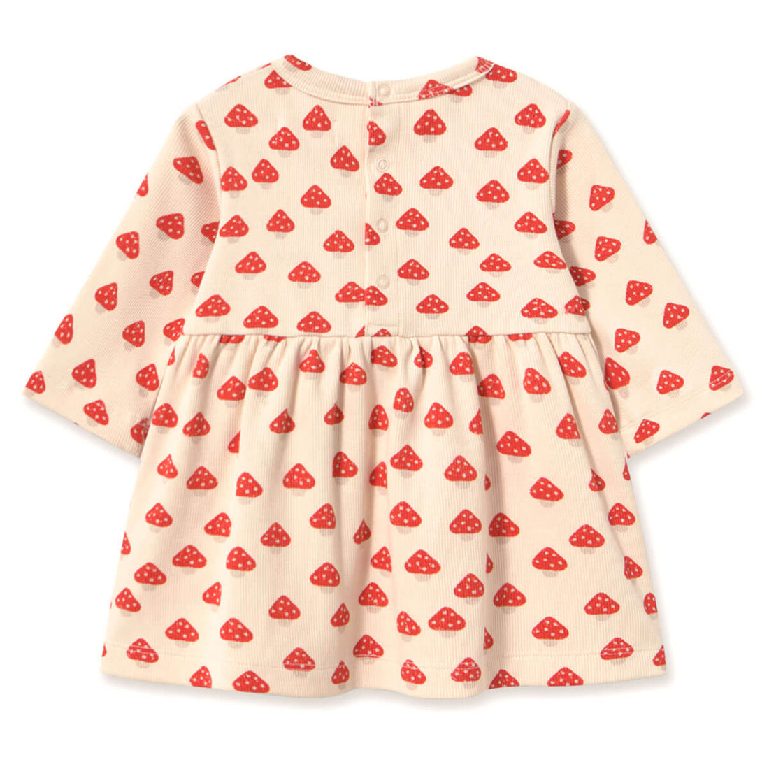 Tinycottons Mini Mushrooms Rib Baby Dress - Ivory