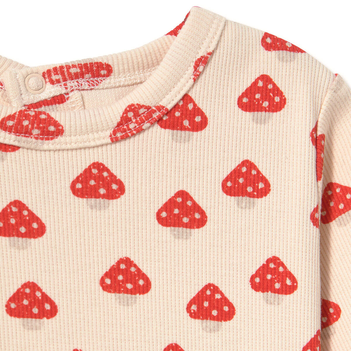 Tinycottons Mini Mushrooms Rib Baby Dress - Ivory