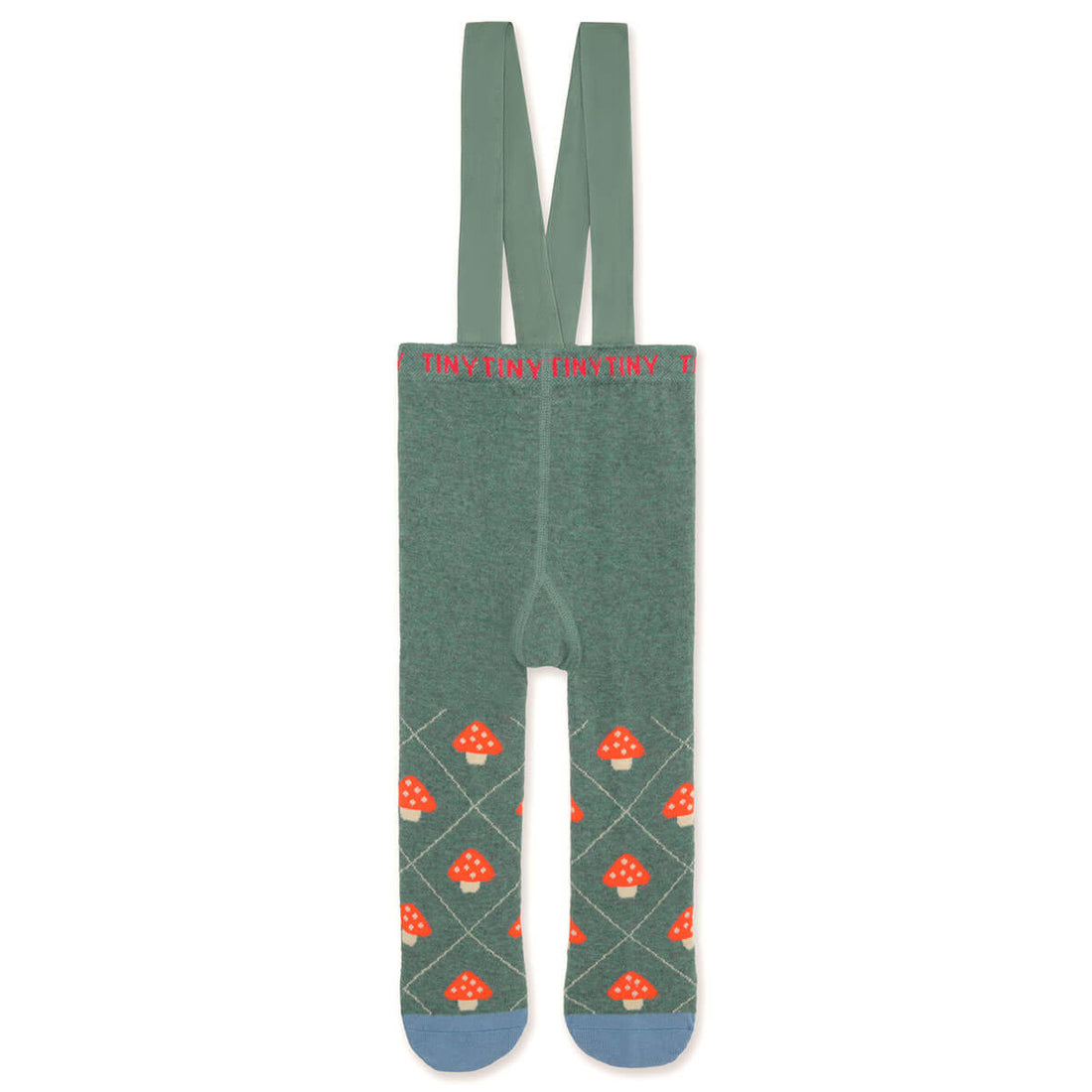 Tinycottons Mushrooms Baby Tights in Teal
