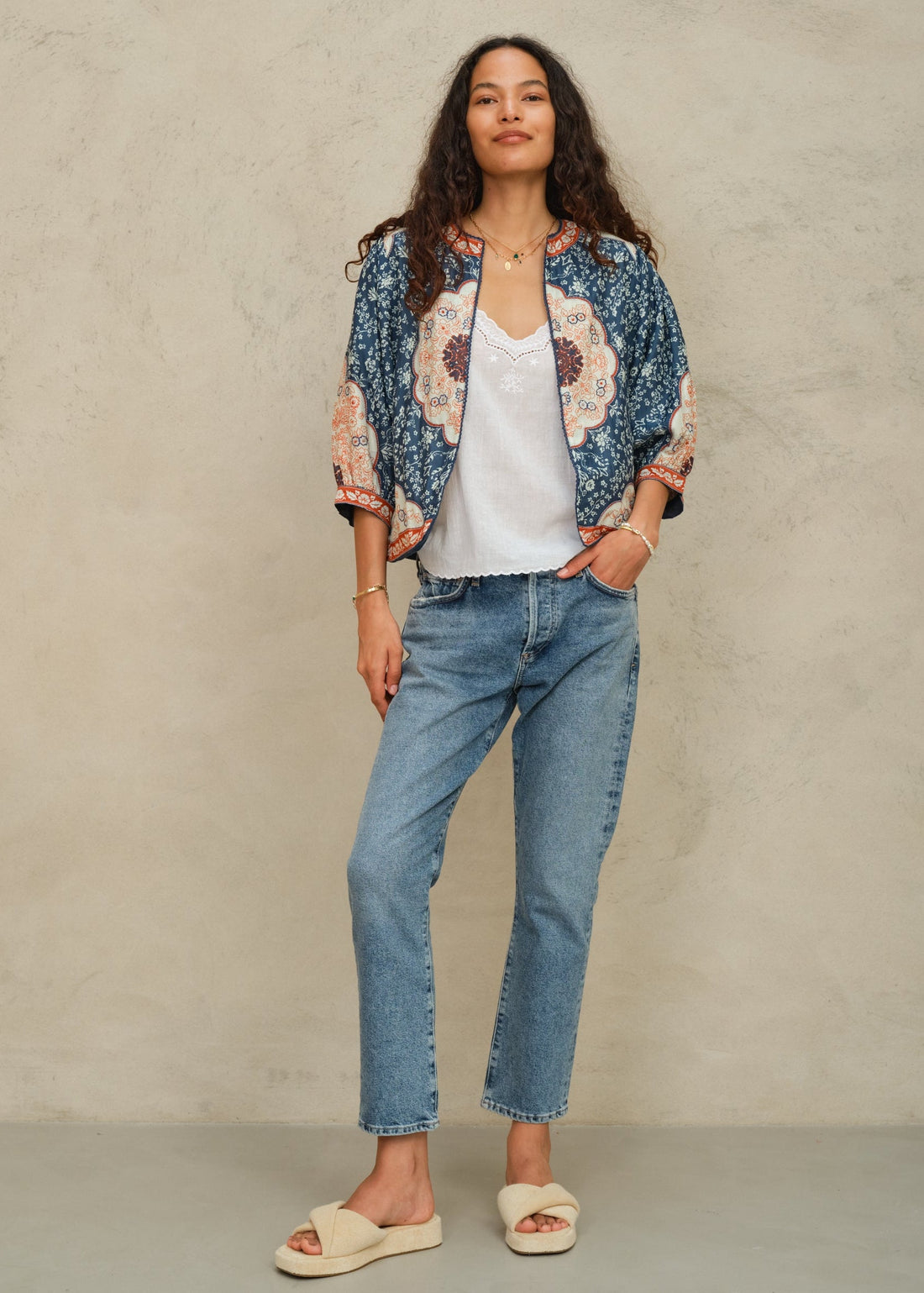 M.A.B.E Ursa Jacket - Indigo/Ecru