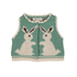 Hello Simone Penny Vest in Rabbit Aqua