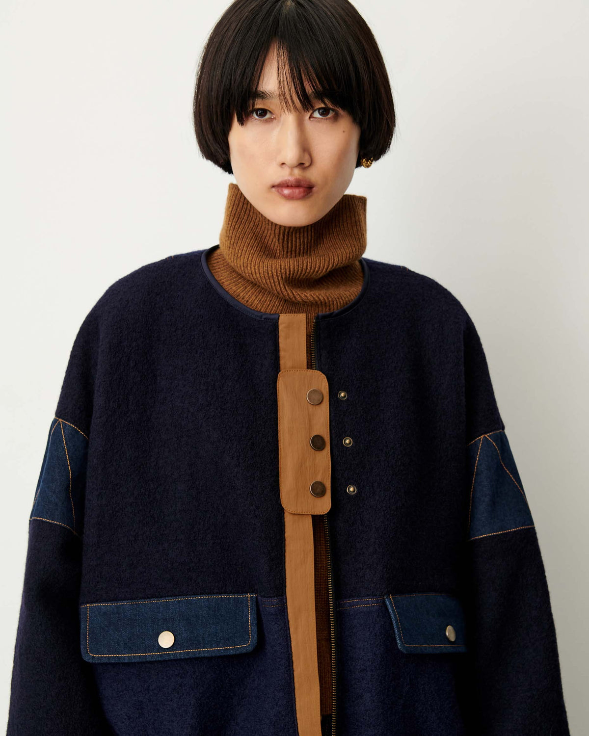 Sessùn Cold Night Jacket in Indigo Mood, styled view