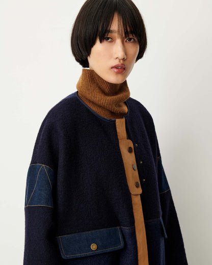 Sessùn Cold Night Jacket in Indigo Mood, back view