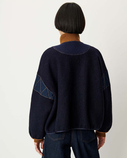 Sessùn Cold Night Jacket in Indigo Mood, detail view