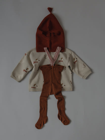 Silly Silas Footed Cinnamon Christmas Patterned — official lifestyle view 6
