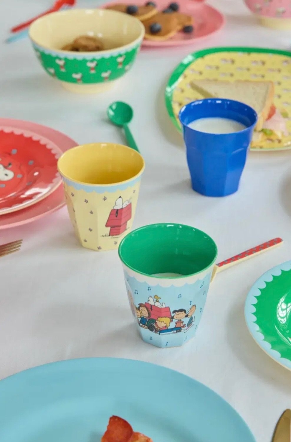 RicebyRice - Melamine Cup with Snoopy Print - Blue