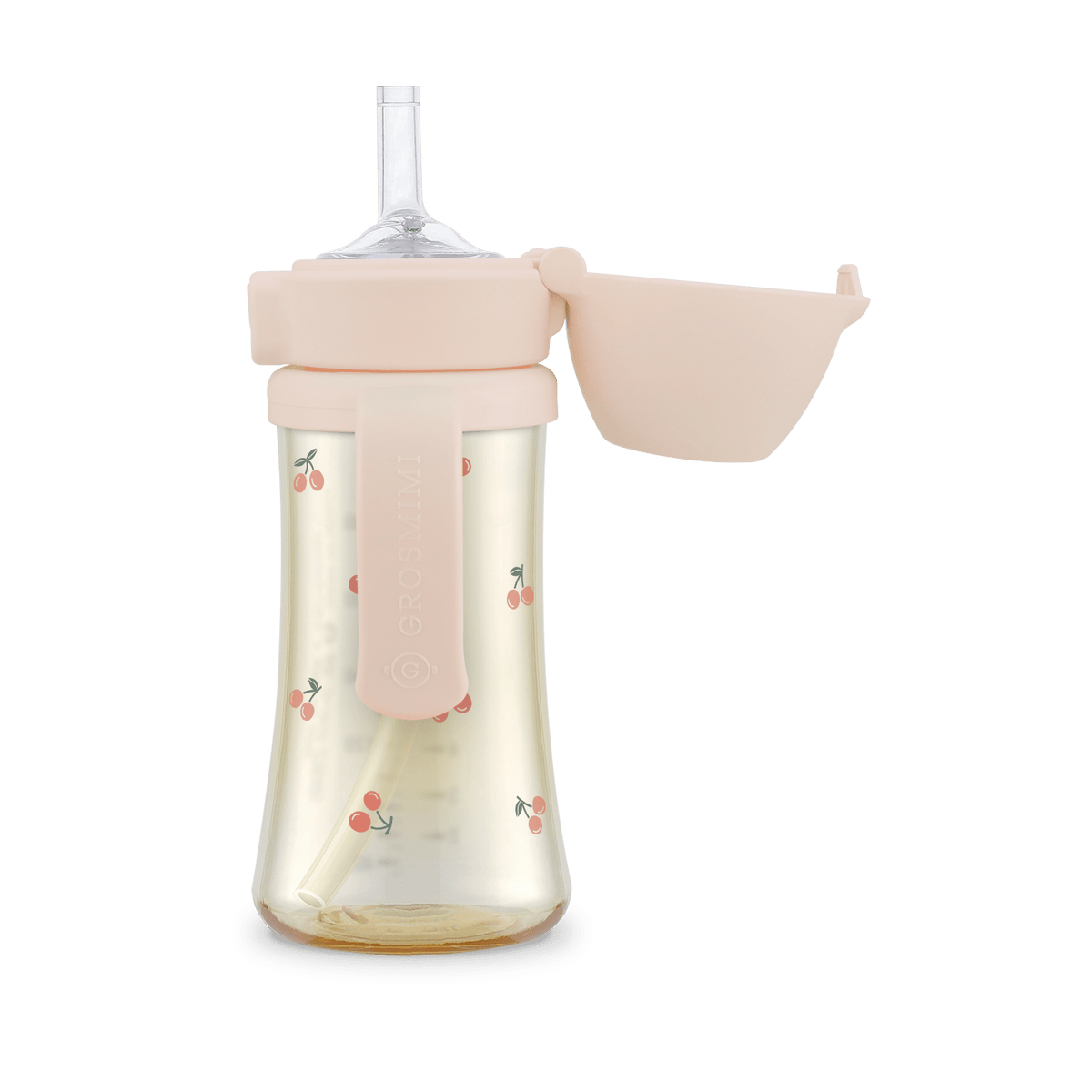 onzenna (Grosmimi and Cha&amp;Mom) - Grosmimi PPSU Straw Cup with Flip Top - 10oz (12 Months+) Stage 2 Straw: Olive Pistachio