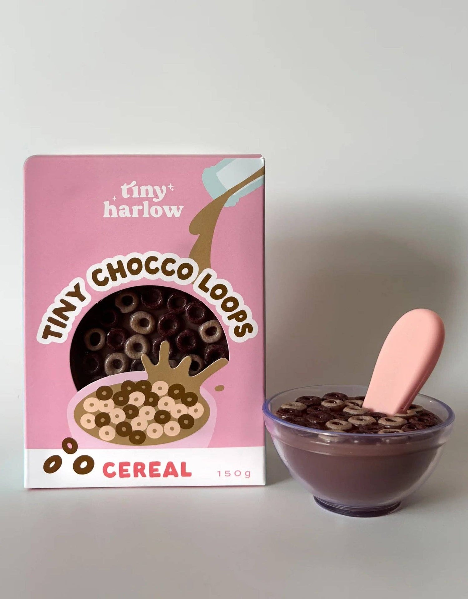 Tiny Harlow - Tiny Tummies Set - Tiny Chocco Loops Cereal Bowl - Tiny Harlow