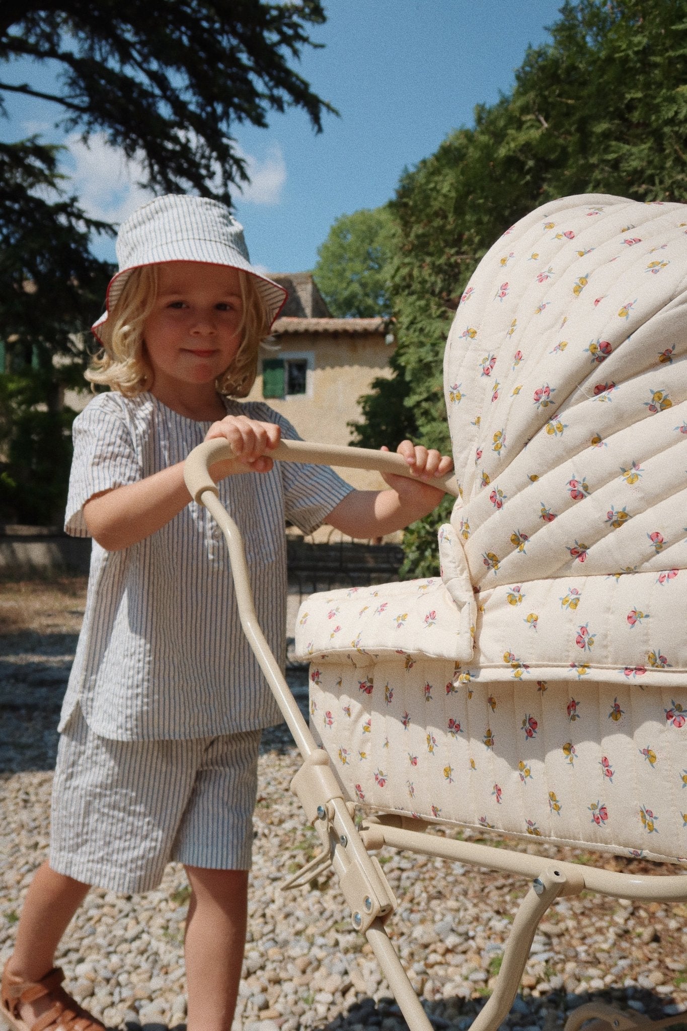 ACE BUCKET HAT GOTS - STRIPE BLUIE Konges Sløjd - enjoykidsus