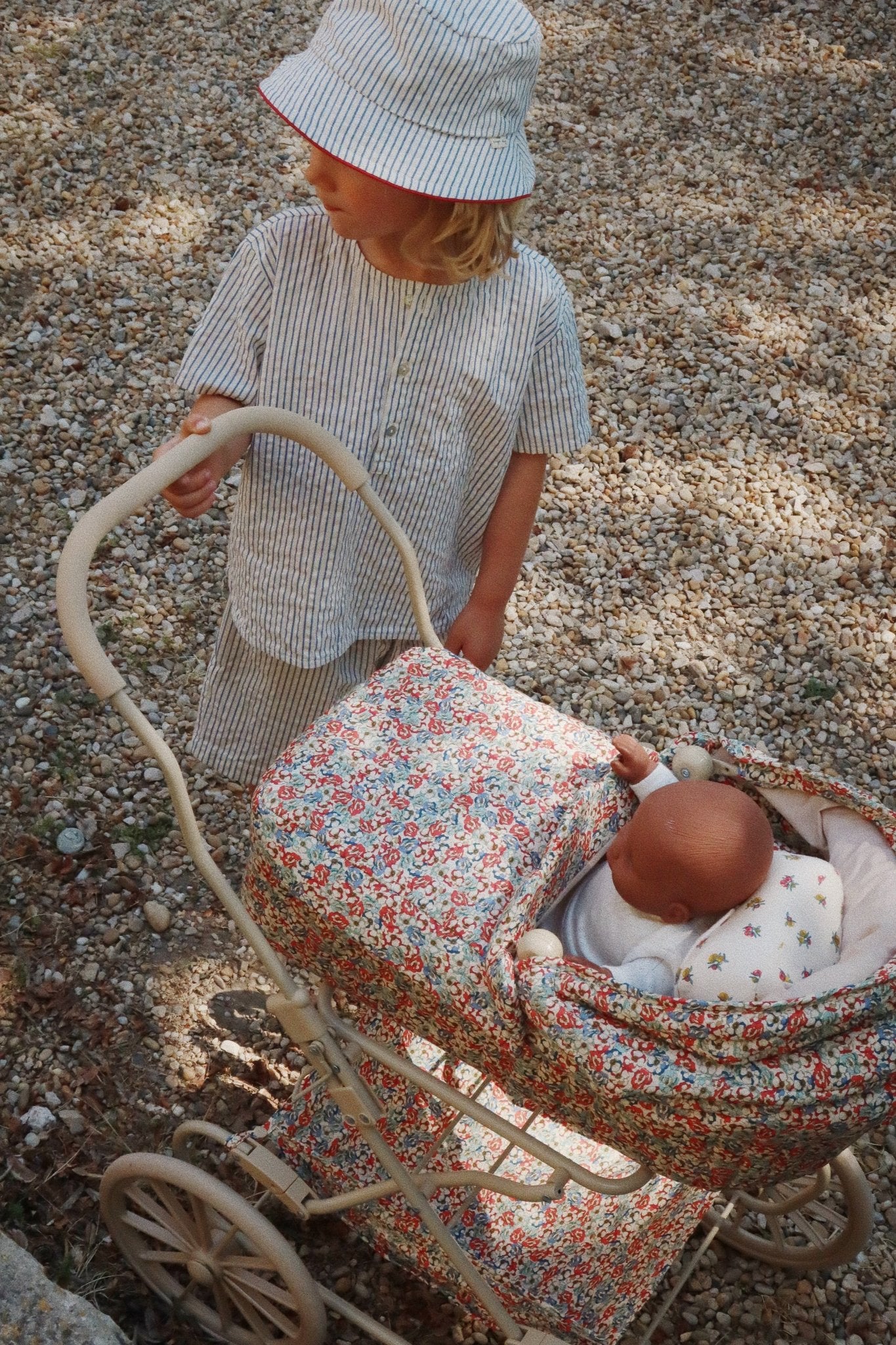 ACE BUCKET HAT GOTS - STRIPE BLUIE Konges Sløjd - enjoykidsus