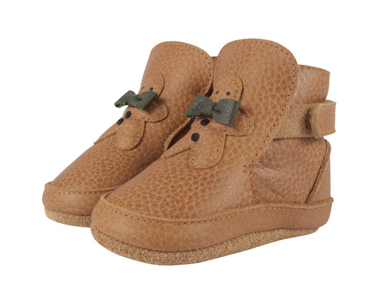 Aggas Booties | Gingerbread | Toast Grain Leather Donsje - enjoykidsus