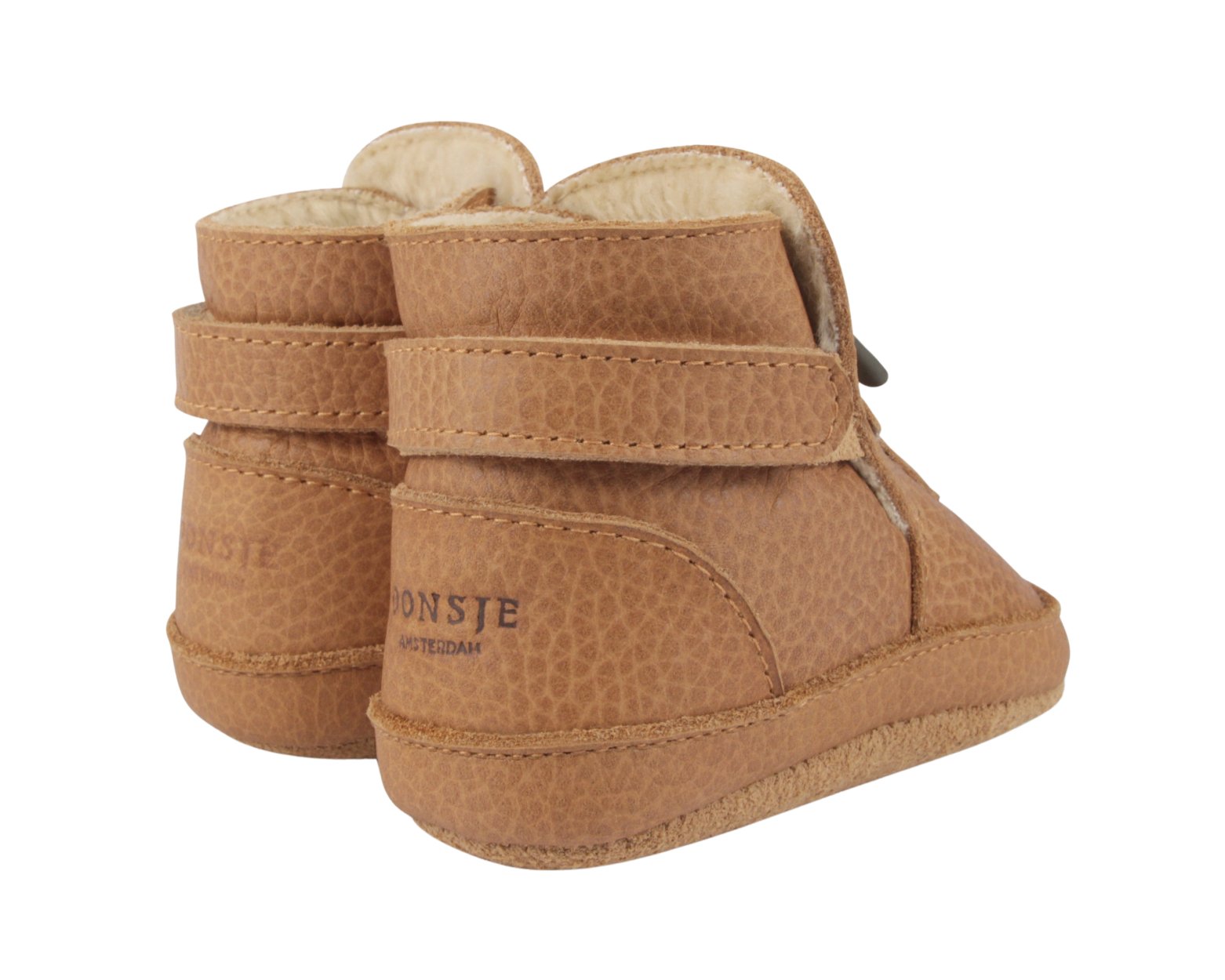 Aggas Booties | Gingerbread | Toast Grain Leather Donsje - enjoykidsus