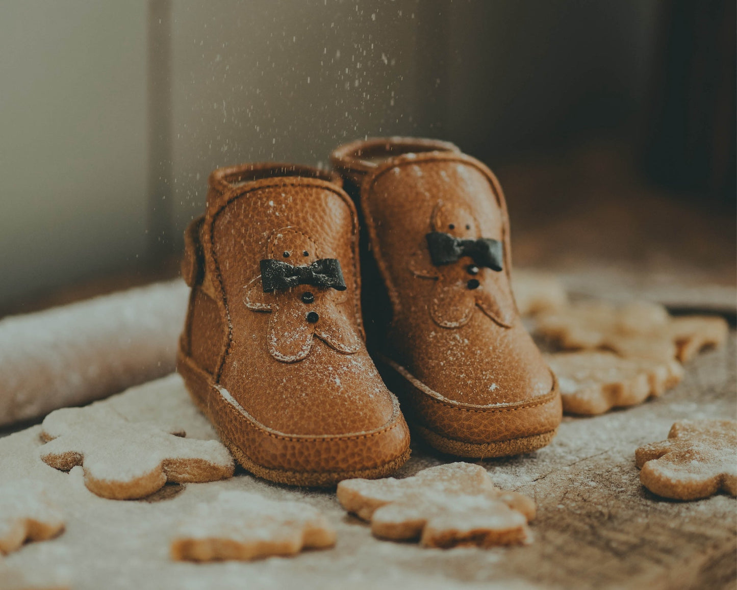 Aggas Booties | Gingerbread | Toast Grain Leather Donsje - enjoykidsus