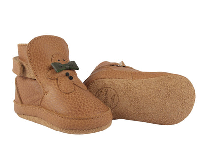 Aggas Booties | Gingerbread | Toast Grain Leather Donsje - enjoykidsus