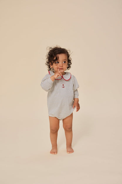 Alfie collar body - stripe bluie Konges Sløjd - enjoykidsus