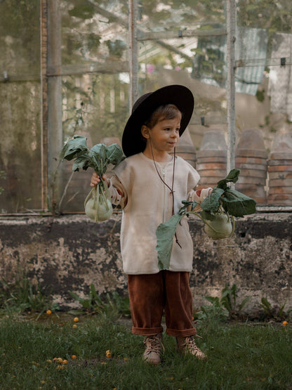 Almond Fleece Vest Organic Zoo - enjoykidsus